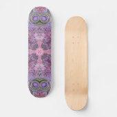 Pink & Lila Jewel Pattern Skateboard Deck (Vorderseite)