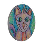 Pink Lila Kitty Cat Dartscheibe (Vorderseite Links)