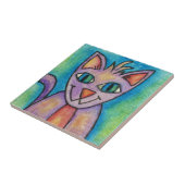 Pink Lila Kitty Cat Fliese (Seite)