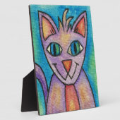 Pink Lila Kitty Cat Fotoplatte (Seite)