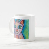 Pink Lila Kitty Cat Kaffeetasse (Vorderseite Links)