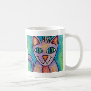 Pink Lila Kitty Cat Kaffeetasse
