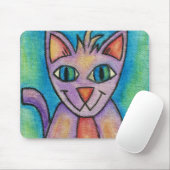 Pink Lila Kitty Cat Mousepad (Mit Mouse)