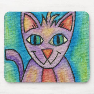 Pink Lila Kitty Cat Mousepad