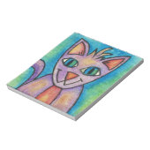 Pink Lila Kitty Cat Notizblock (Rotiert)