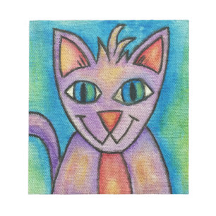 Pink Lila Kitty Cat Notizblock