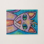Pink Lila Kitty Cat Puzzle (Horizontal)