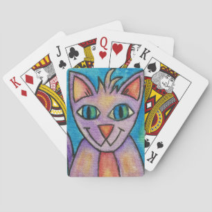 Pink Lila Kitty Cat Spielkarten