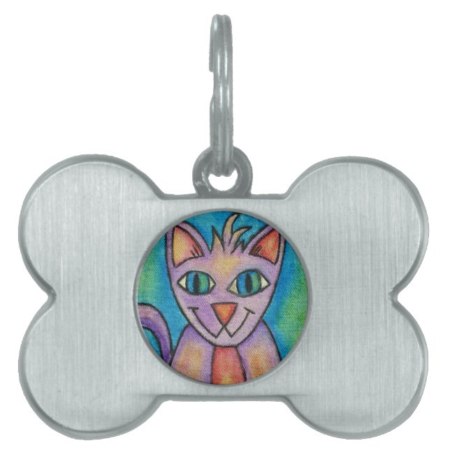Pink Lila Kitty Cat Tiermarke (Vorderseite)