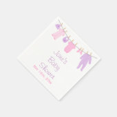 Pink & Lila Kleine Kleidung Kinderdusche Napkins Serviette (Ecke)