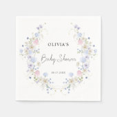 Pink Lila Kleine Wildblume Girl Babydusche Serviette (Vorderseite)