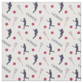 Pink/Lila Lacrosse Player-Muster Stoff (Muster)