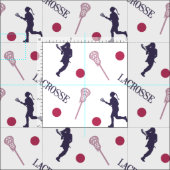 Pink/Lila Lacrosse Player-Muster Stoff (Kachel)