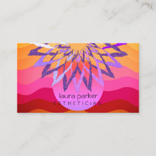 Pink Lila Lotus Blume Yoga Dozentin Medizin Visitenkarte