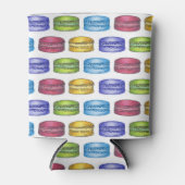 Pink Lila Macaron Französisch Konditorei Backwaren Dosenkühler (Vorderseite)