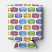 Pink Lila Macaron Französisch Konditorei Backwaren Dosenkühler (Rückseite)