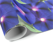 Pink-Lila Morning Glory Blume Wrapping Paper Geschenkpapier (Rolleneckpunkt)