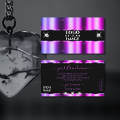 Pink Lila Ombre auf Black Sparkle Jewels Logo hinz Visitenkarte