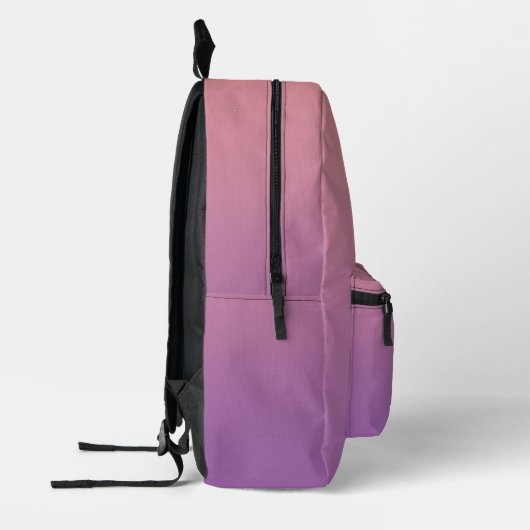 Pink Lila Ombre Gradient Bedruckter Rucksack (Links)