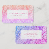 Pink Lila Ombre-Muster bilden Künstler Visitenkarte (Vorne/Hinten)