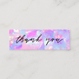 Pink lila Opal Edelstein Minikarte Mini Visitenkarte