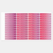 Pink Lila Pastell Ombre Gradient Wasserdicht Etiketten (Blatt)