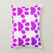 Pink Lila Paw Print Glittery Ombre Geschenk Gefall Dekokissen (Vorderseite(Vertikal))