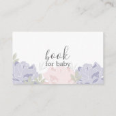 Pink & Lila Peonies Buchen Kinderdusche Begleitkarte (Rückseite)