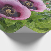 Pink Lila Poppies florale Blume Packpapier (Ecke)
