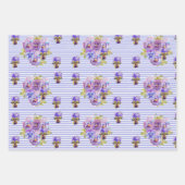 Pink Lila Poppies Mauve Lila Blume Geschenk Geschenkpapier Set (Vorderseite 2)