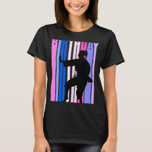 Pink Lila Retro Tochter Karate Womens Birthday T-Shirt