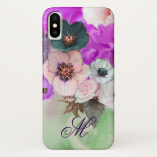 PINK LILA ROSE, WEISSE ANEMONS BLUME MONOGRAM Case-Mate iPhone HÜLLE