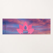 Pink Lila Sky Buddha Lotus Custom Yogamatte (Vorderseite (Horizontal))