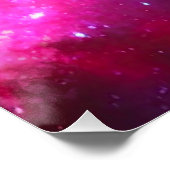 Pink Lila Spiralgalaxie Glossy Poster (Ecke)