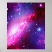 Pink Lila Spiralgalaxie Poster (Vorne)