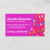Pink Lila Tone Modernes Haus Reinigungsservice Visitenkarte (Rückseite)