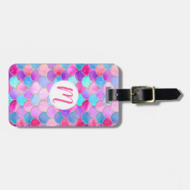 Pink, Lila und Aqua Mermaid-Muster Gepäckanhänger