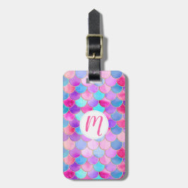 Pink, Lila und Aqua Mermaid-Muster Gepäckanhänger