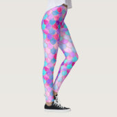Pink, Lila und Aqua Mermaid-Muster Leggings (Rechts)