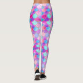 Pink, Lila und Aqua Mermaid-Muster Leggings (Rückseite)