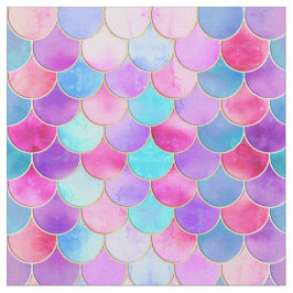 Pink, Lila und Aqua Mermaid-Muster Stoff