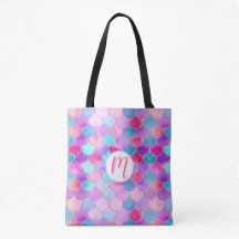 Pink, Lila und Aqua Mermaid-Muster