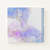 Pink, Lila und Blue Alcohol Ink Plane Notizblock (Rückseite)