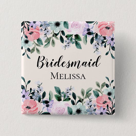 Pink Lila und grün Button (Vorderseite)