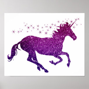 Pink & Lila Unicorn Sparkle Poster