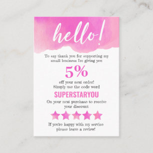 Pink Lila Vielen Dank Logos Social Media Beilage Visitenkarte