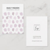 PINK LILA WATERCOLOR DOPPELN EARRING DISPLAY LOGO VISITENKARTE (Vorne/Hinten)