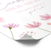 Pink Lila Wildblumen schätzen, wie viele Duschspie Poster (Ecke)