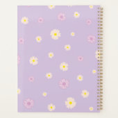 Pink Lila Yellow Daisies_ Blumenmuster-Skript Planer (Rückseite)