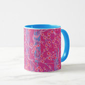 PINK LILAC AQUAMARIN SAKURA BLUME Japanisch Tasse (VorderseiteRechts)